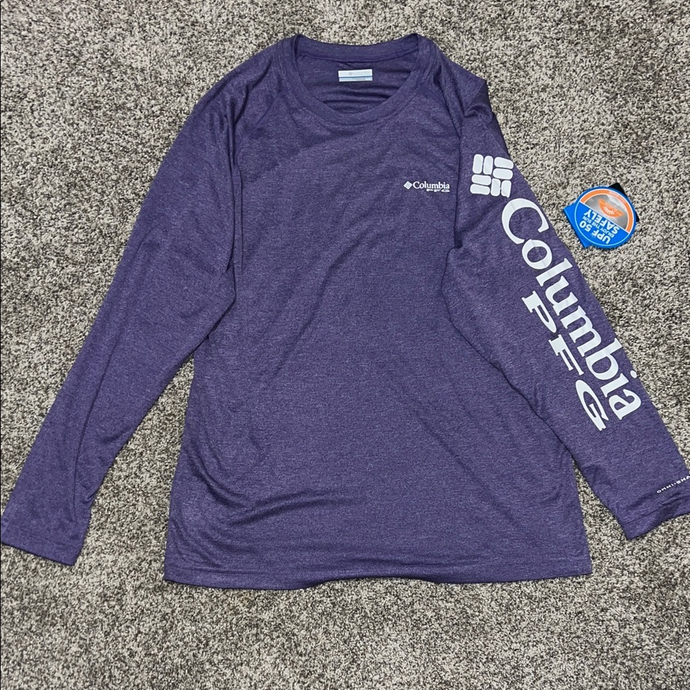 Columbia Men’s Long Sleeve Shirt in Deep Purple Omni Wick SPF 50